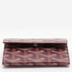 Goyard Burgundy Goyardine Coated Canvas Marigny Wallet