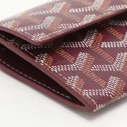 Goyard Burgundy Goyardine Coated Canvas Marigny Wallet