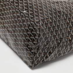 Goyard Black Goyardine Coated Canvas and Leather Saint Louis GM Tote
