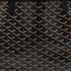 Goyard Black Goyardine Coated Canvas and Leather Saint Louis GM Tote