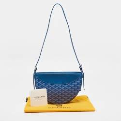 Goyard Blue Goyardine Coated Canvas and Leather Hirondelle Shoulder Bag