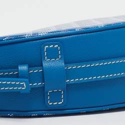 Goyard Blue Goyardine Coated Canvas and Leather Hirondelle Shoulder Bag