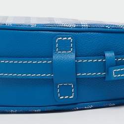 Goyard Blue Goyardine Coated Canvas and Leather Hirondelle Shoulder Bag