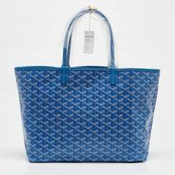 مملوكة مسبقًا Goyard Blue Goyardine Coated Canvas and Leather Saint Louis PM Tote