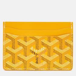 Goyard Yellow Goyardine Coated Canvas and Leather Saint Sulpice Card Holder