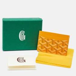 Goyard Yellow Goyardine Coated Canvas and Leather Saint Sulpice Card Holder
