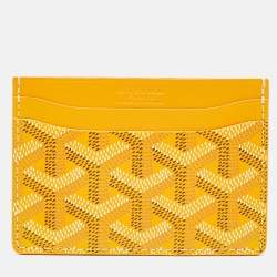 Goyard Yellow Goyardine Coated Canvas and Leather Saint Sulpice Card Holder