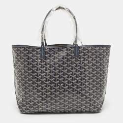 Goyard Blue Goyardine Coated Canvas and Leather Saint Louis PM Tote