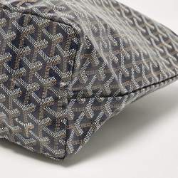 Goyard Blue Goyardine Coated Canvas and Leather Saint Louis PM Tote
