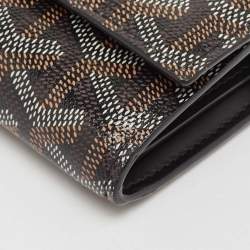 Goyard Black Goyardine Coated Canvas Varenne Continental Wallet
