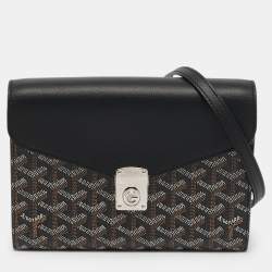 Goyard Black Goyardine Coated Canvas and Leather Chypre Wallet