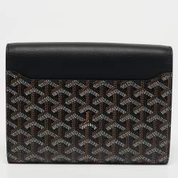 Goyard Black Goyardine Coated Canvas and Leather Chypre Wallet