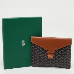Goyard Brown Goyardine Coated Canvas and Leather Camondo II Horizontal MM Clutch