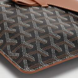 Goyard Brown Goyardine Coated Canvas and Leather Camondo II Horizontal MM Clutch