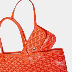 Goyard Orange Goyardine Coated Canvas and Leather Saint Louis GM Tote Bag