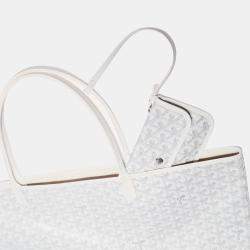 Goyard White Goyardine Coated Canvas and Leather Saint Louis GM Tote Bag