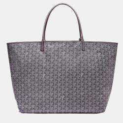 Goyard Grey Goyardine Coated Canvas and Leather Saint Louis GM Tote Bag