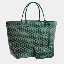 Goyard Green Goyardine Coated Canvas and Leather Saint Louis GM Tote Bag