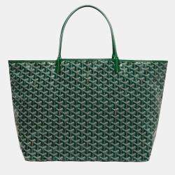 Goyard Green Goyardine Coated Canvas and Leather Saint Louis GM Tote Bag