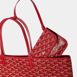 Goyard Red Goyardine Coated Canvas and Leather Saint Louis PM Tote Bag