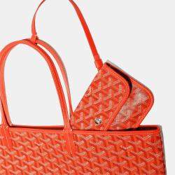 Goyard Orange Goyardine Coated Canvas and Leather Saint Louis PM Tote Bag