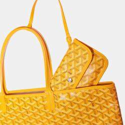 Goyard Yellow Goyardine Coated Canvas and Leather Saint Louis PM Tote Bag