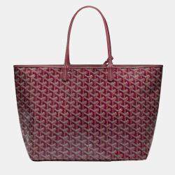 Goyard Burgundy Goyardine Coated Canvas and Leather Saint Louis PM Tote Bag