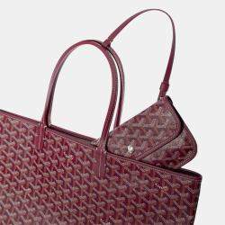 Goyard Burgundy Goyardine Coated Canvas and Leather Saint Louis PM Tote Bag