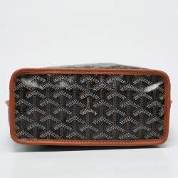 Goyard Black/Tan Goyardine Coated Canvas and Leather Mini Reversible Anjou Tote