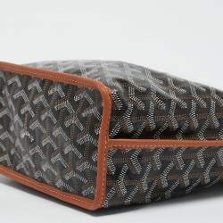 Goyard Black/Tan Goyardine Coated Canvas and Leather Mini Reversible Anjou Tote