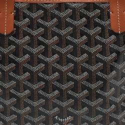 Goyard Black/Tan Goyardine Coated Canvas and Leather Mini Reversible Anjou Tote