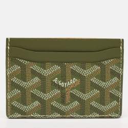 مملوكة مسبقًا Goyard Khaki Goyardine Coated Canvas and Leather Saint Sulpice Card Holder