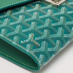 Goyard Green Goyardine Coated Canvas and Leather Chypre Wallet