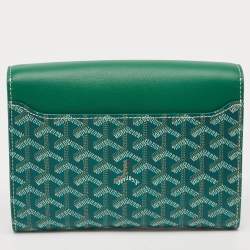 Goyard Green Goyardine Coated Canvas and Leather Chypre Wallet