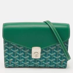 Goyard Green Goyardine Coated Canvas and Leather Chypre Wallet