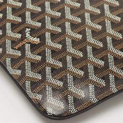 Goyard Black Goyardine Coated Canvas and Leather Senat MGM Pouch
