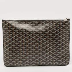 Goyard Black Goyardine Coated Canvas and Leather Senat MGM Pouch