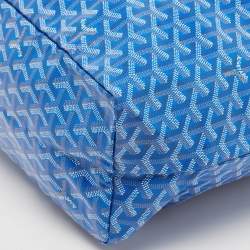 Goyard Blue Goyardine Coated Canvas and Leather Saint Louis PM Tote