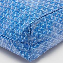 Goyard Blue Goyardine Coated Canvas and Leather Saint Louis PM Tote