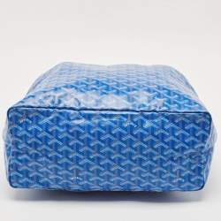 Goyard Blue Goyardine Coated Canvas and Leather Saint Louis PM Tote
