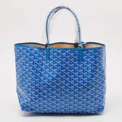 Goyard Blue Goyardine Coated Canvas and Leather Saint Louis PM Tote