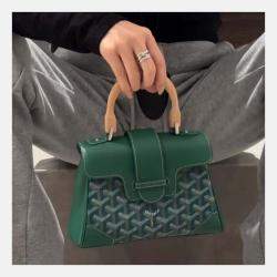 Pre Owned Goyard Green Goyardline Saigon Mini Bag
