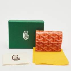 Goyard Orange Goyardine Coated Canvas and Leather Marigny Wallet