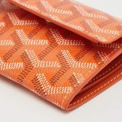 Goyard Orange Goyardine Coated Canvas and Leather Marigny Wallet