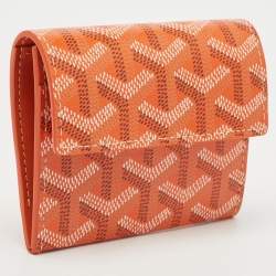 Goyard Orange Goyardine Coated Canvas and Leather Marigny Wallet