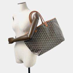 Goyard Black & Natural PVC Coated Canvas Saint Louis PM Tote Bag