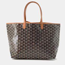 Goyard Black & Natural PVC Coated Canvas Saint Louis PM Tote Bag