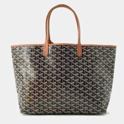 Goyard Black/Natural PVC Coated Canvas PM Saint Louis Tote Bag