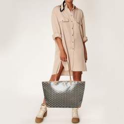 Pre Owned Goyard Brown Goyardine Coated Canvas and Leather Artois MM Tote