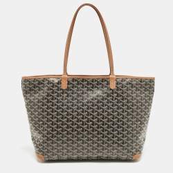 Goyard Brown Goyardine Coated Canvas and Leather Artois MM Tote